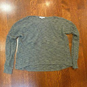 Madewell Heathered Green High Low Hem Sweater Size M
